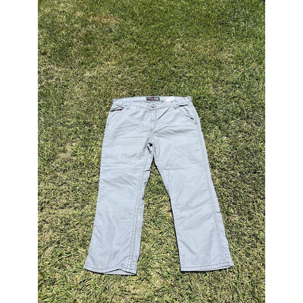 Ariat FR M4 Low Rise Boot Cut Jeans Mens 42x30 Gray Flame Resistant Work Relaxed